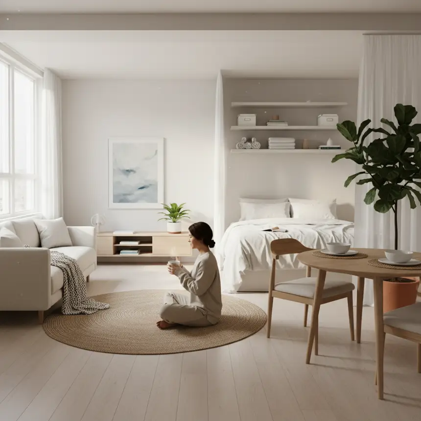 Organized studio apartment