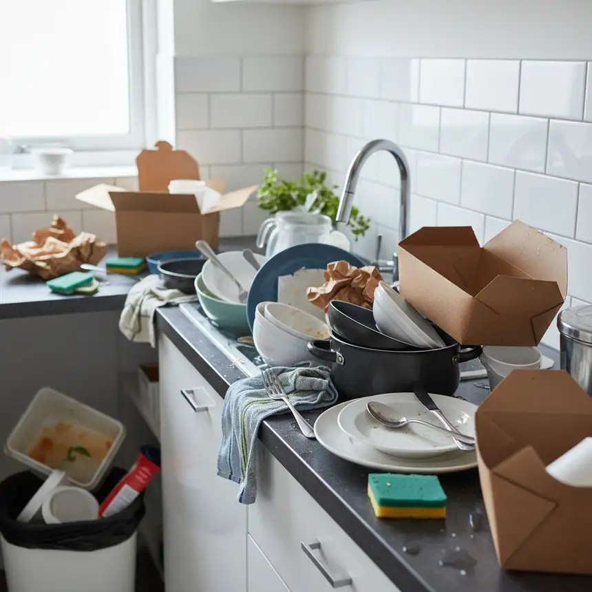 Messy kitchen