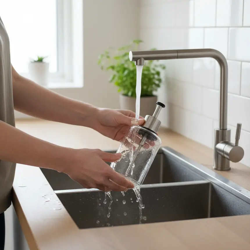 Cleaning an oil dispenser
