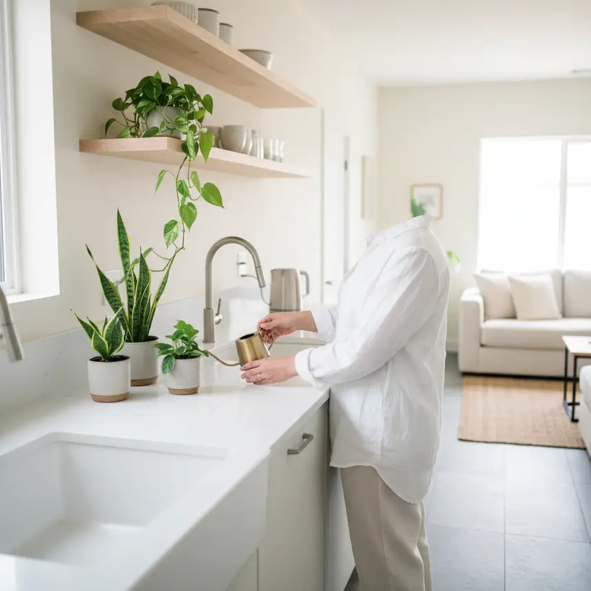 Clean minimalist kitchen