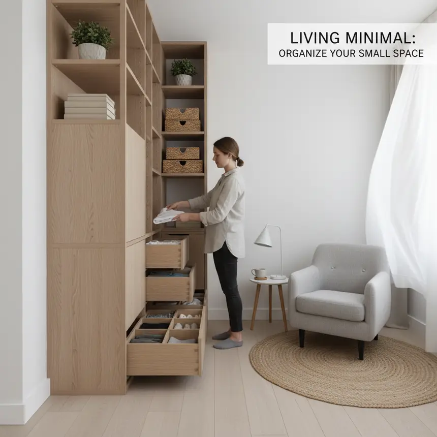 Organized minimalist apartment