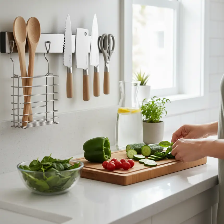 Organized kitchen counter