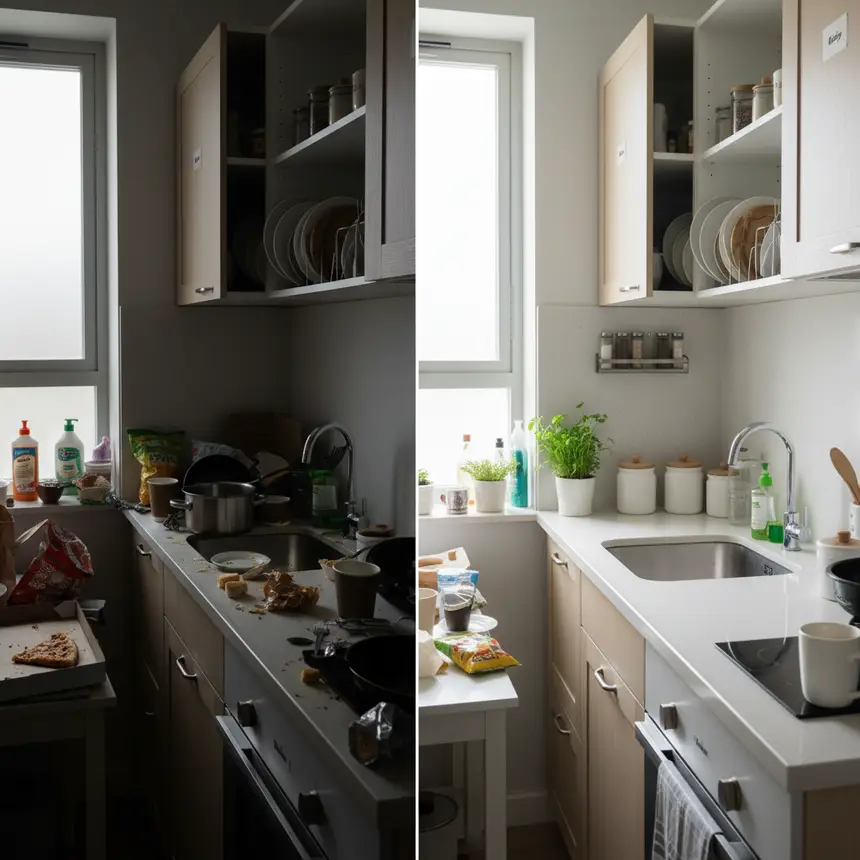 before and after cleaning comparison