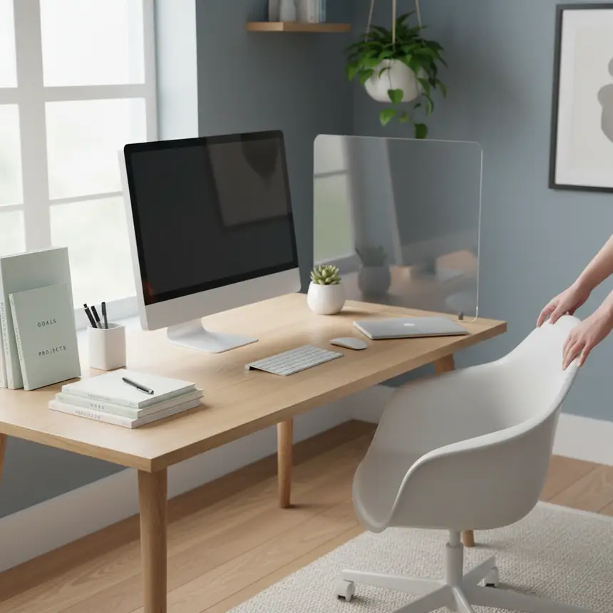 Organized desk space