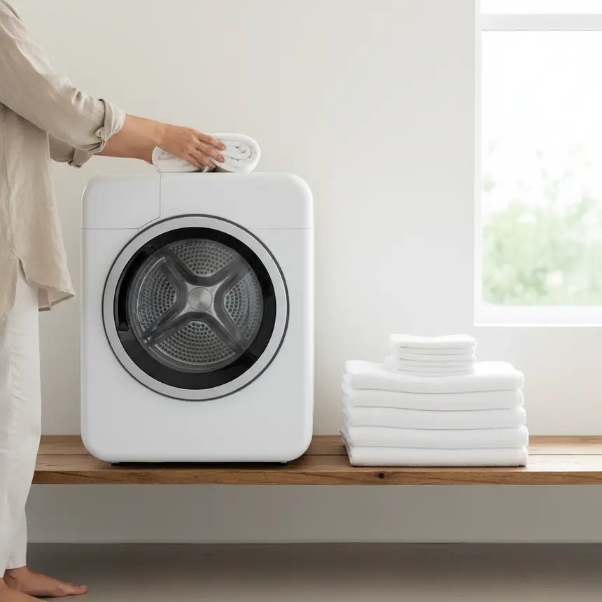 Compact dryer on shelf