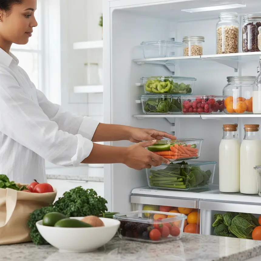 Weekly grocery organizing