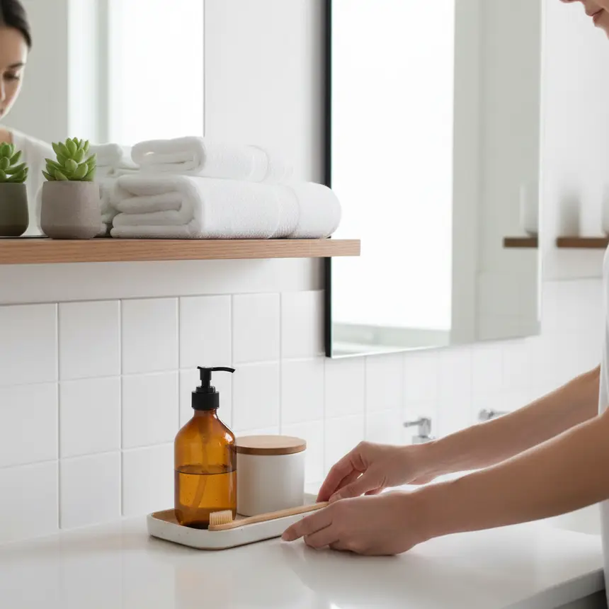 Organized bathroom essentials