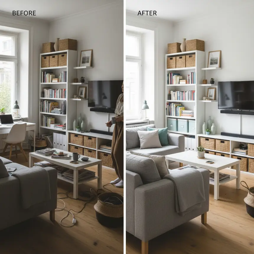 Before and after organization