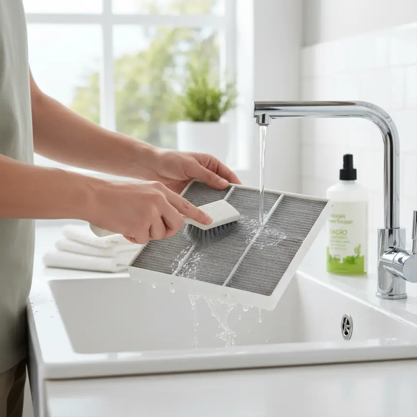 Filter cleaning, AC maintenance, hygiene check
