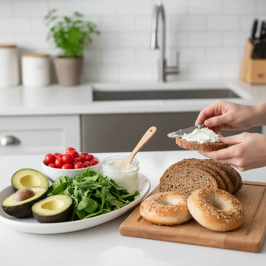 Healthy breakfast, whole grain options