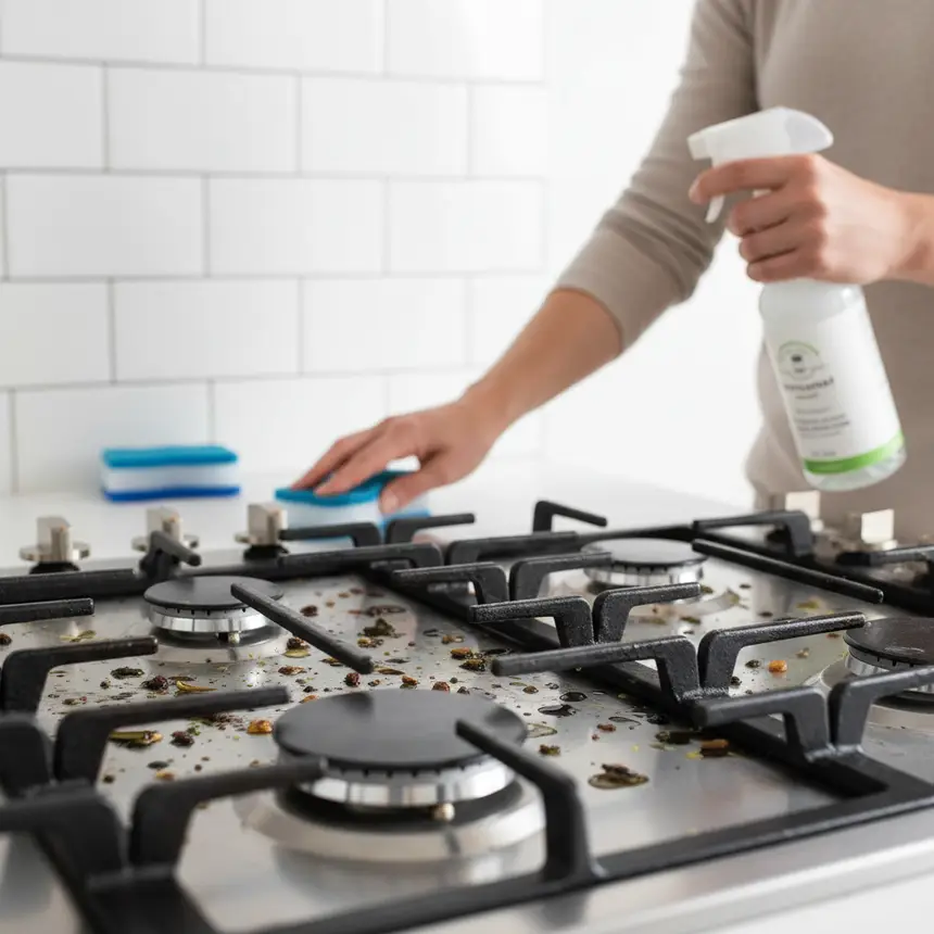 Greasy kitchen
