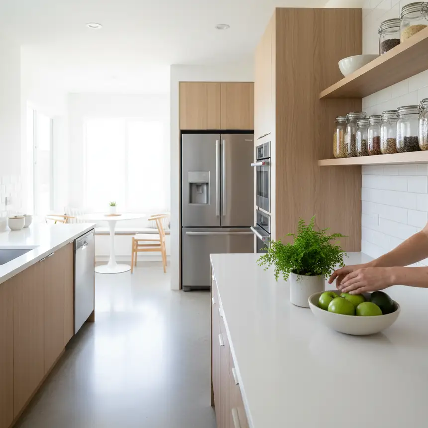 Organized clean kitchen