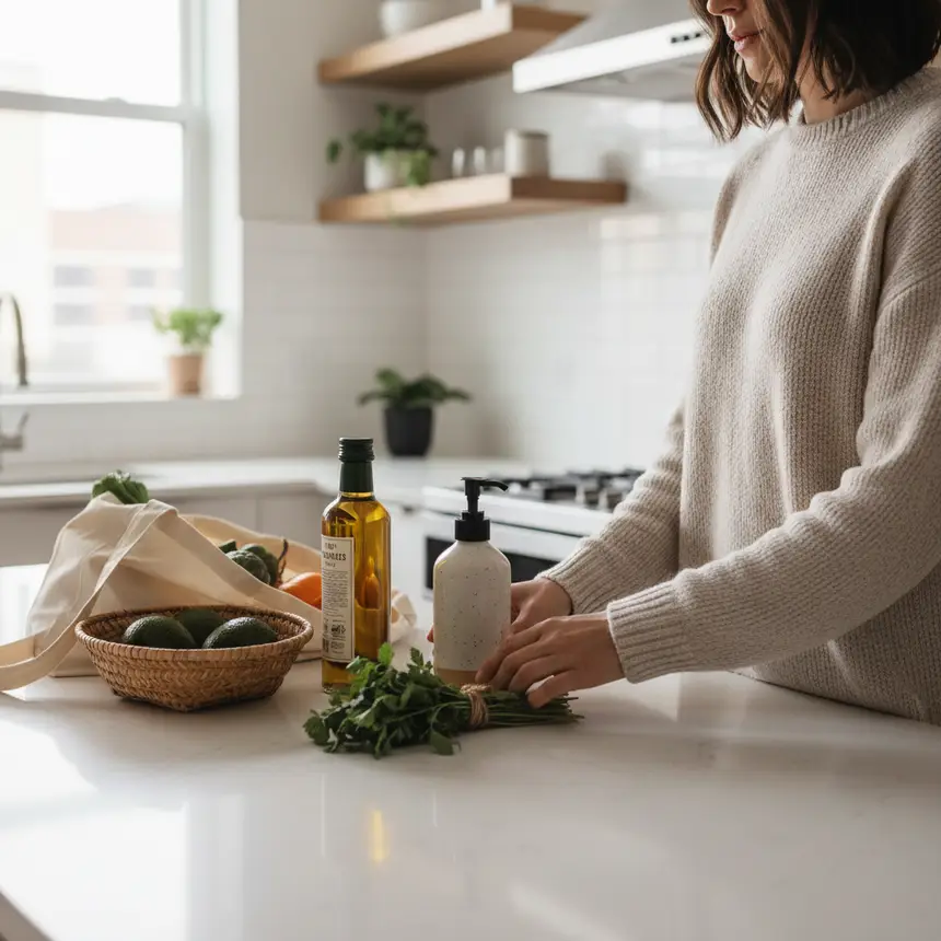 organized kitchen, planned spending