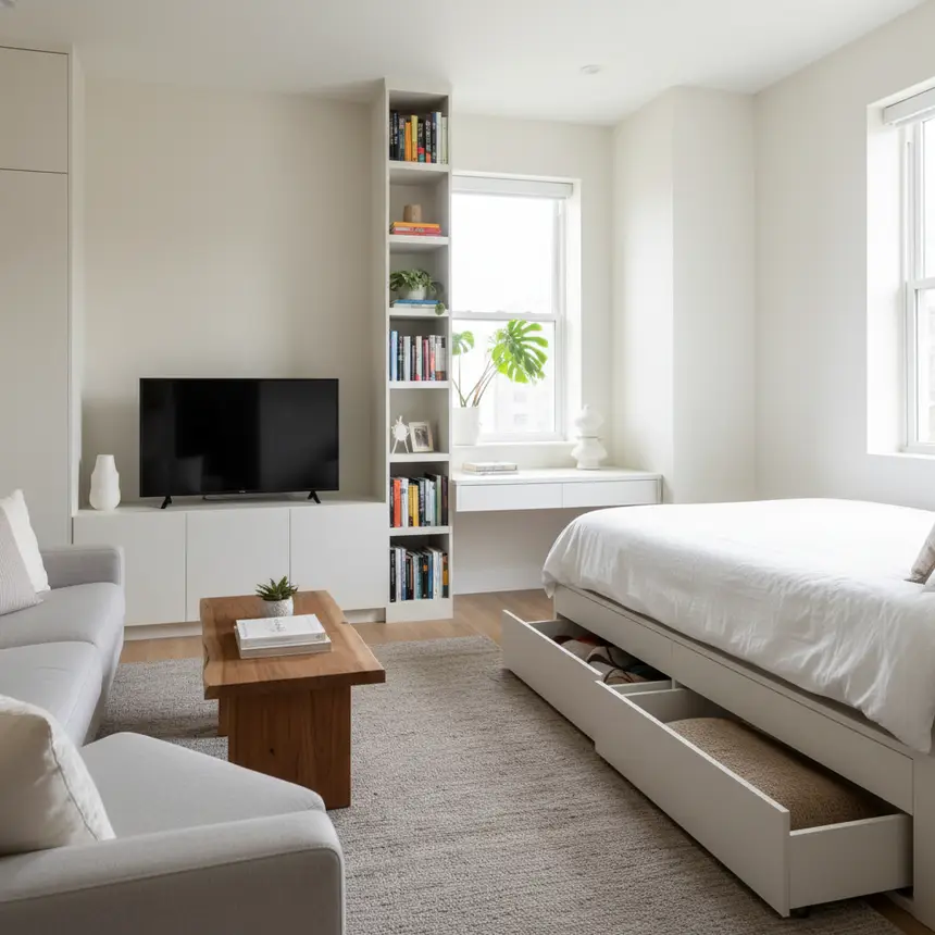 Organized studio storage solutions